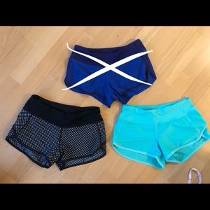 $15/pair Lululemon Speed shorts size 2
